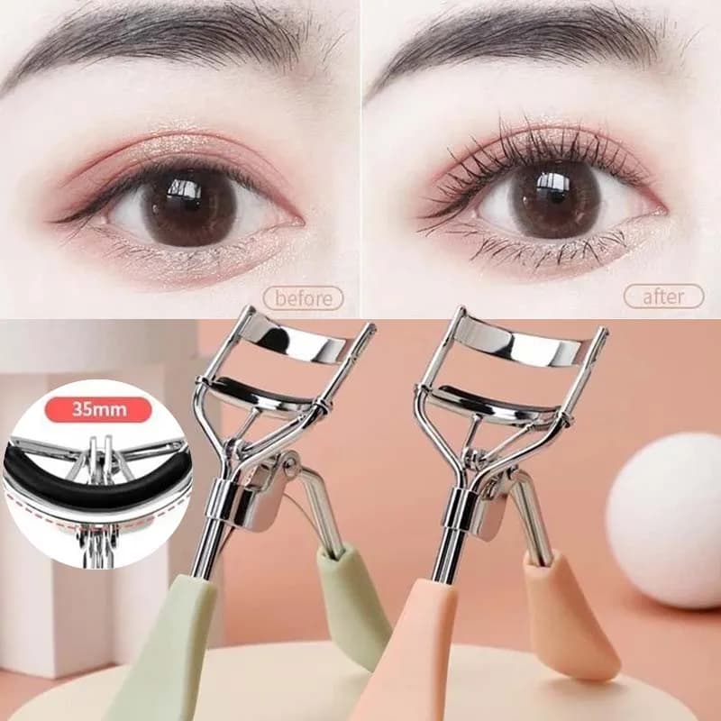 Stainless Steel Piegaciglia, Chestnut Gripper, Silver and Black Eyelash Clip, Cosmetic Eye Beauty Tools and Make-up