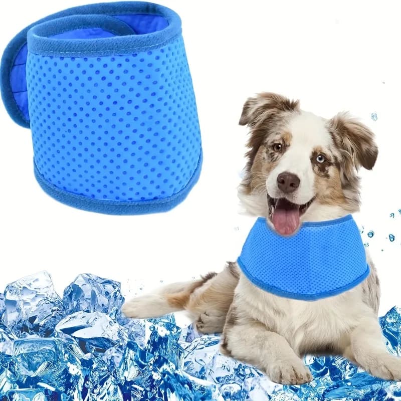 Sciarpa Rinfrescante per Animali Domestici - Collare Regolabile in Nylon Leggero e Resistente, Facile da Pulire, per Cani e Gatti, Prevenzione Colpi di Calore durante le Escursioni