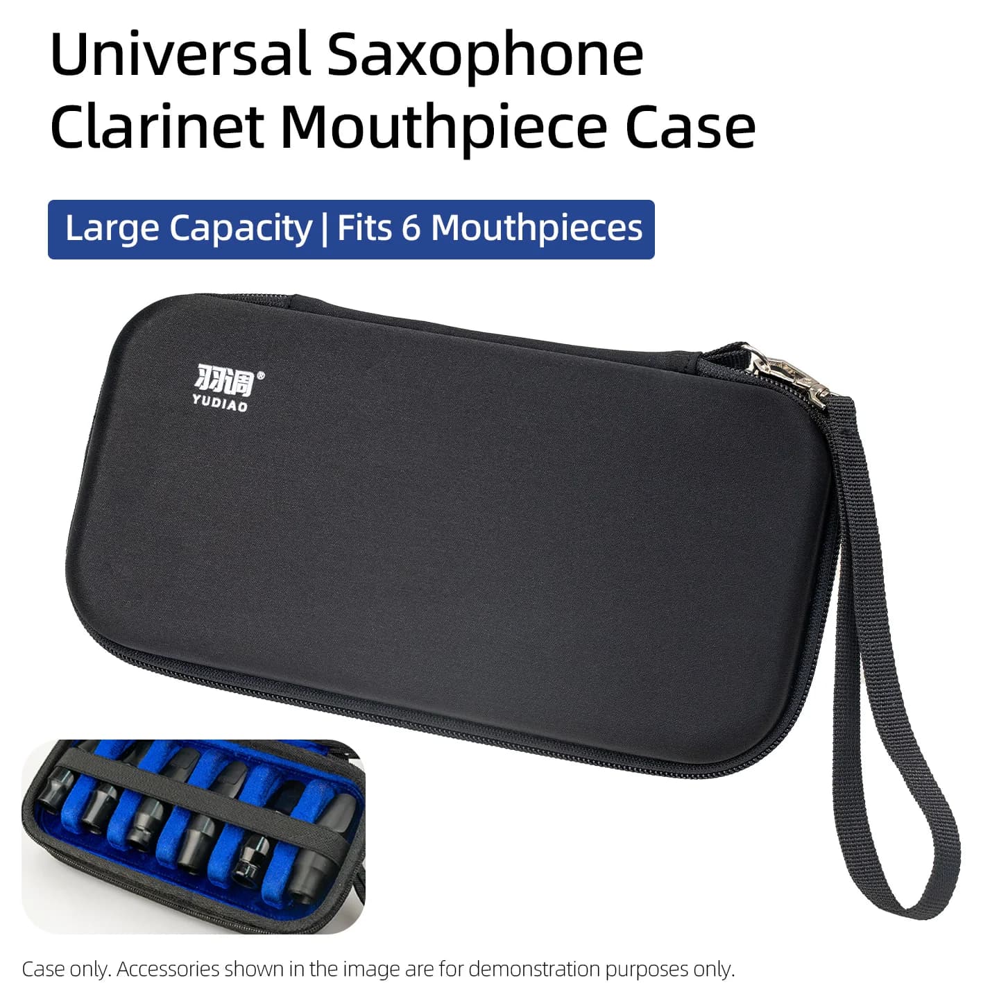 Saxophone Mouthpiece Set of Six in E-Flat, Including Clarinet Mouthpiece Case