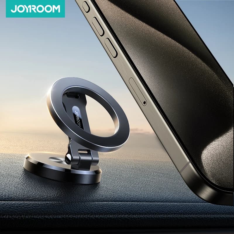 Joryoom Supporto magnetico pieghevole per telefono per auto Supporto universale per telefono forte per auto per iPhone 15 14 13 Pro Max Samsung Huawei