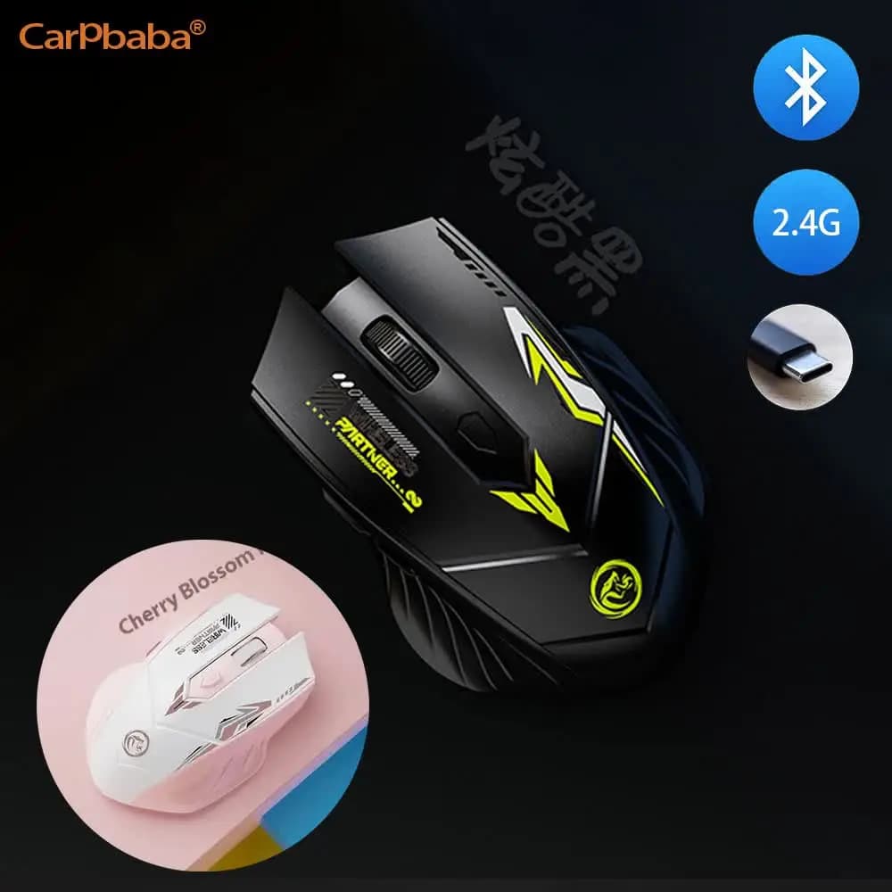 Wireless Gaming Mouse 2.4G Mice Dual Mode Bluetooth 5.2 Mouse Rechargeable Silent Mouse Wireless Mouse For Office Computer