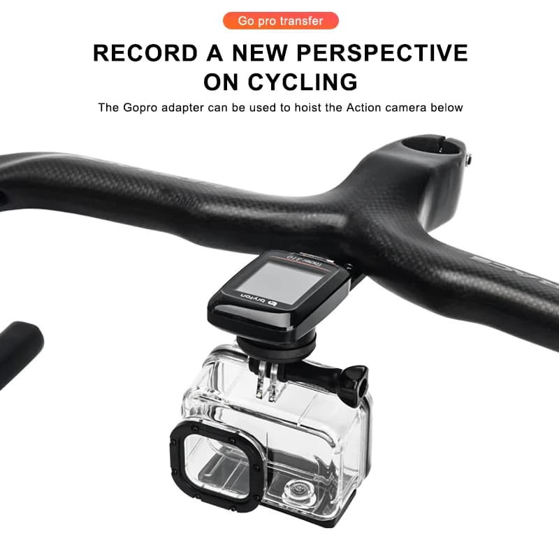 Carbon Fiber Computer Support, Road Bike Stopwatch and Speedometer Support, Compatible with Garmin, Gopro, Bryton and Light Support