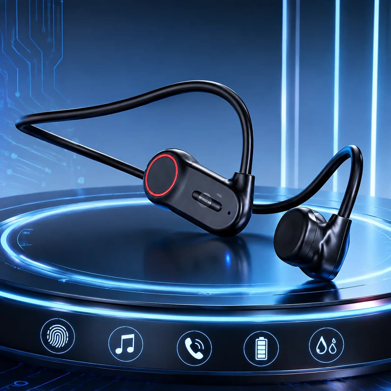 VV9-Bone Conduction Headphones Open Ear Wireless Bluetooth Earphones Sport Running Cycling Waterproof Bone Conducting Headset Ha