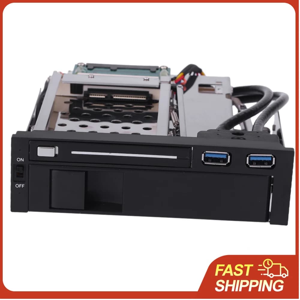 Docking Station Interna Mobile per HDD e SSD SATA III da 3.5" e 2.5" a Doppia Bay con USB 3.0 e Hot Swap