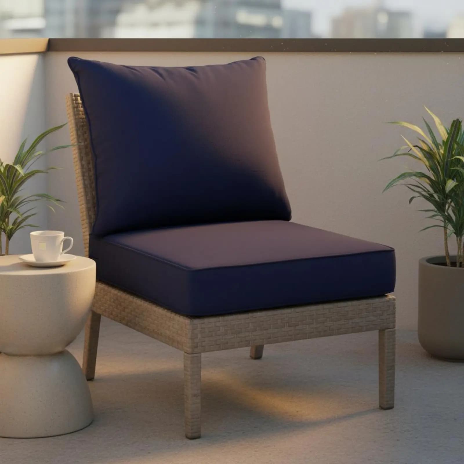 Set di Cuscini per Sedie da Patio con Chiusura Nascosta, Cuscini per Seduta e Schienale Resistenti allo Sbiadimento per Esterni