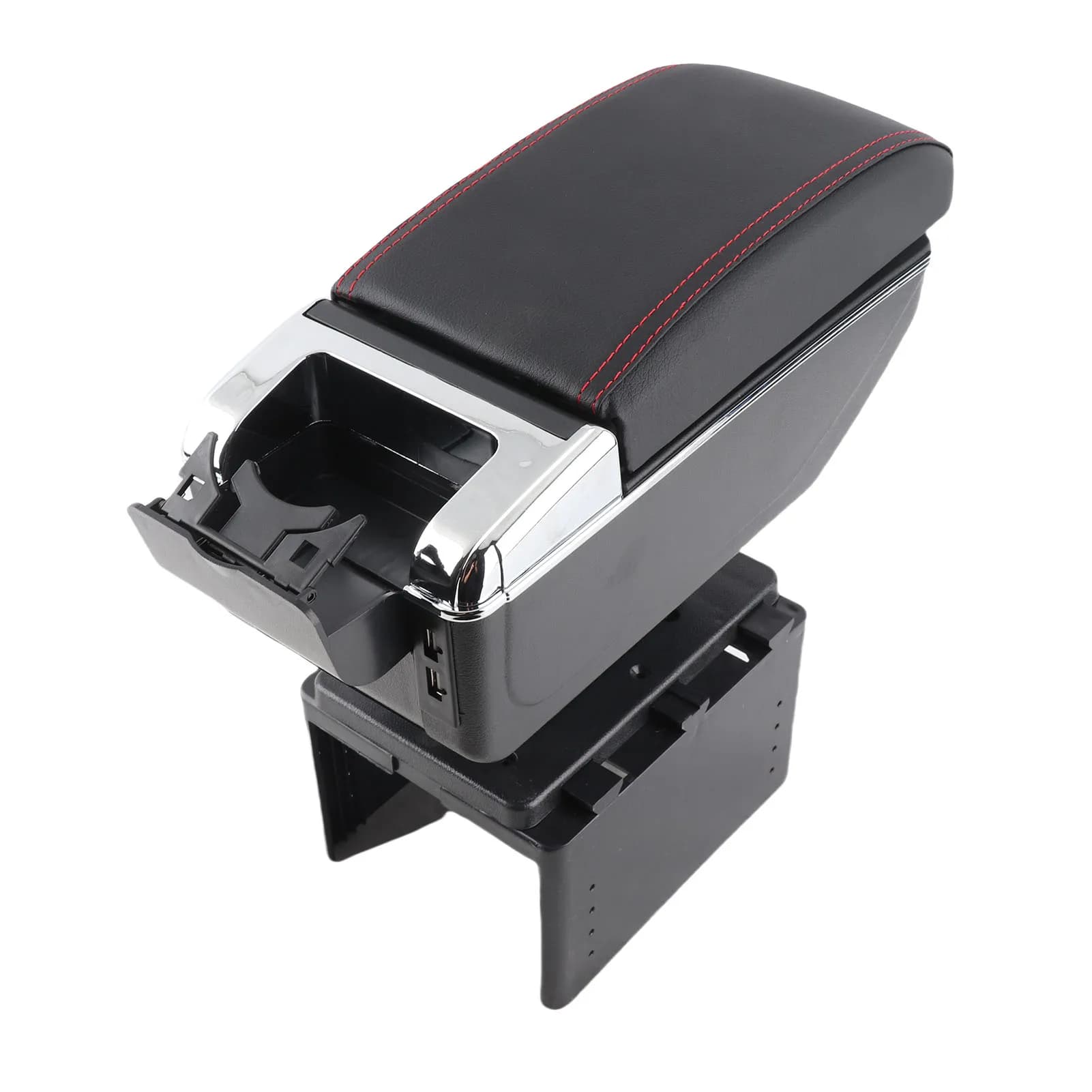 Universal central housing for vehicle, armor box, central console for car, armrest container, adjustable with USB interface