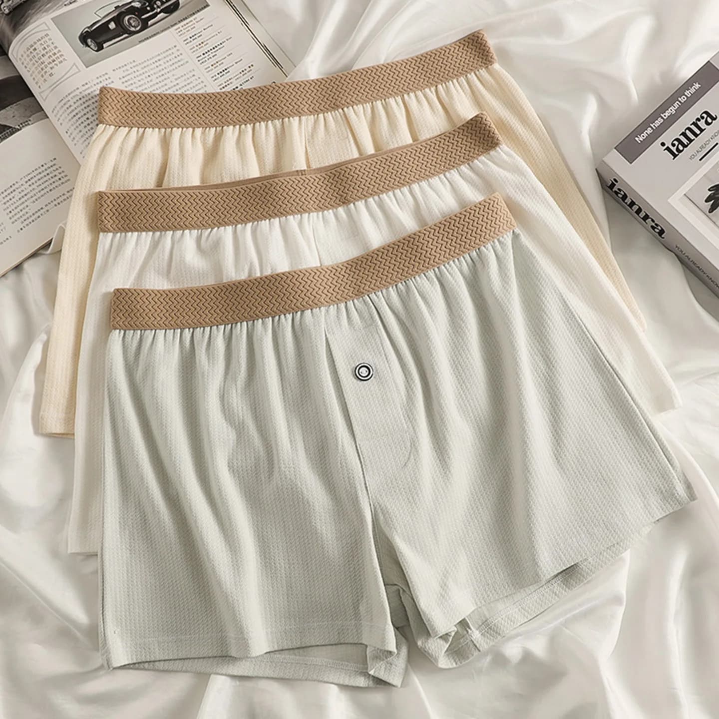 Cotton Men Underwear Boxer Shorts Leisure Sleepwear Underpants Workout Loose Comfortable Panties Homewear Sleeping Arrow Pants