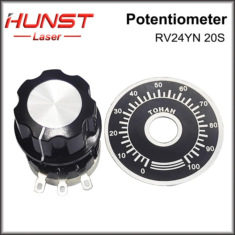 Potenziometro di velocità a giro singolo per inverter HUNST RV24YN 20S 2W 5K Ohm per alimentatore di macchine per incisione e taglio laser CO2