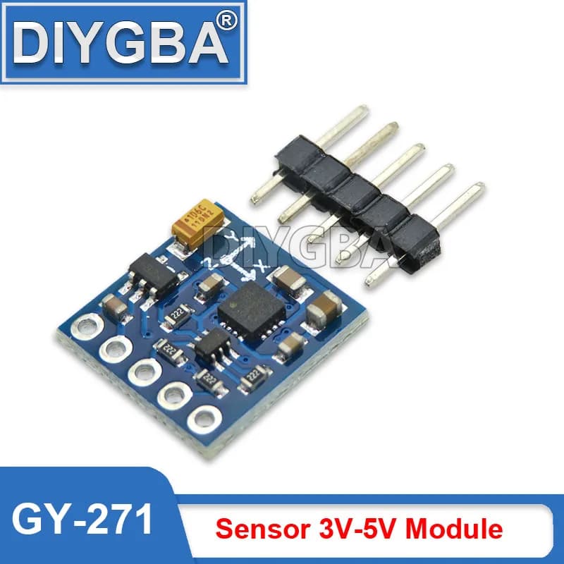 Igmopnrq GY-271 GY271 QMC5883L Tre 3 Triple Assi Campo Magnetico Bussola Magnetometro Sensore 3V-5V Modulo Per Arduino IIC Bordo