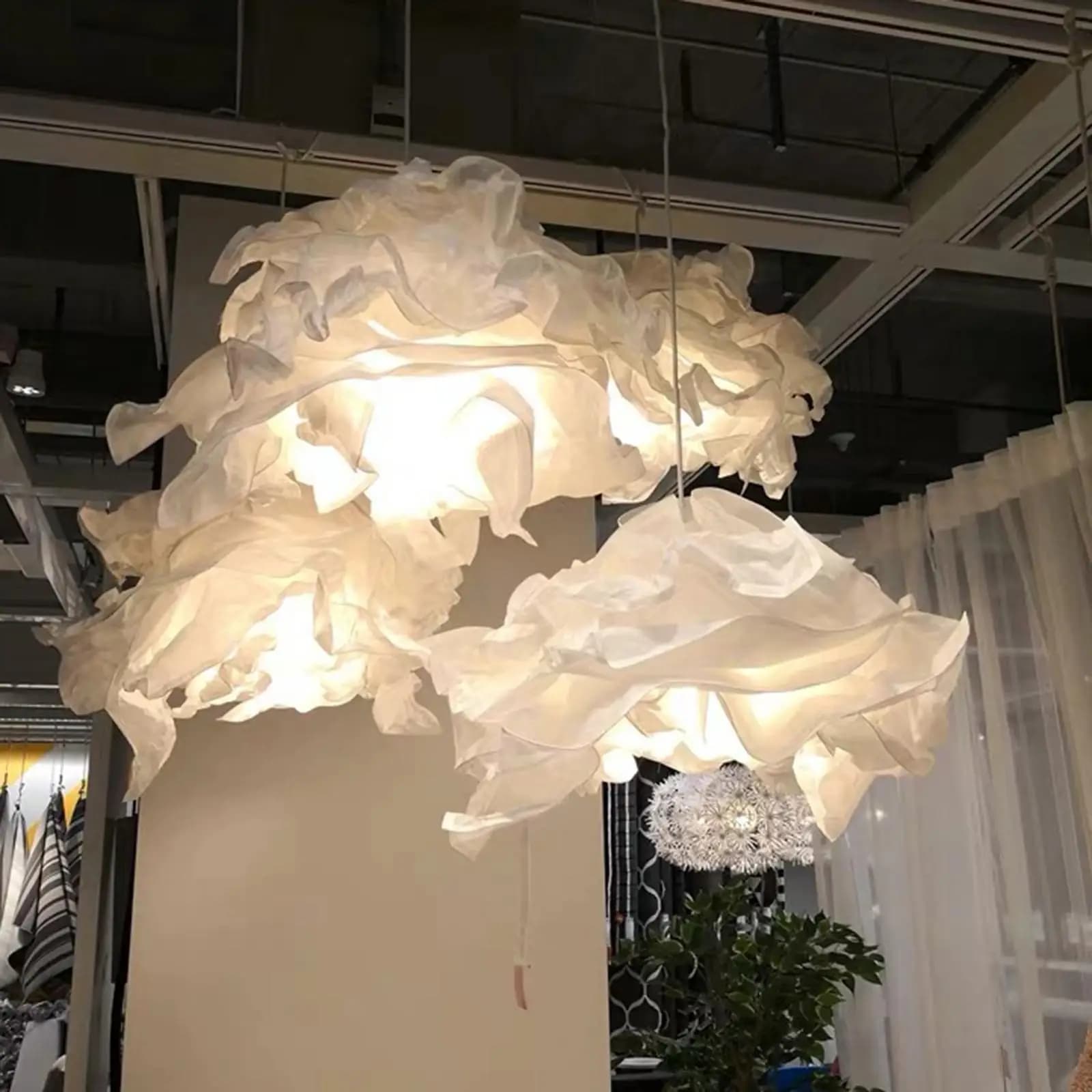 Unique Cloud Paper Lampshade Modern Ceiling Light Shade for Table Lamp Bedroom Balcony Decor
