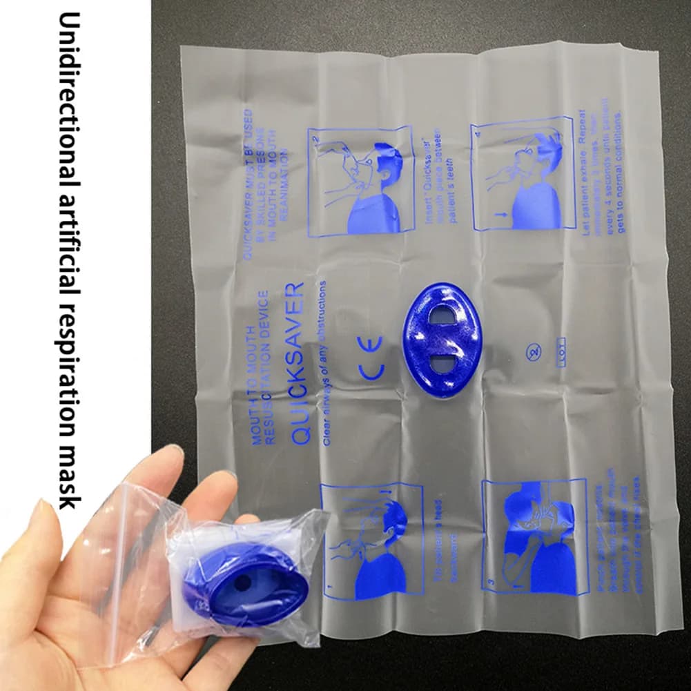 Disposable CPR Face Shield Portable Emergency Aid Artificial Respiration Breathing Mask CPR Resuscitator Mask for CPR Training