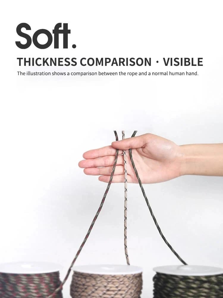 9 Core 550 Paracord Cable 5 15 30 M Dia.4mm For Camping Outer Survival Cordino Parachute Corda Trekking Tent Accessories