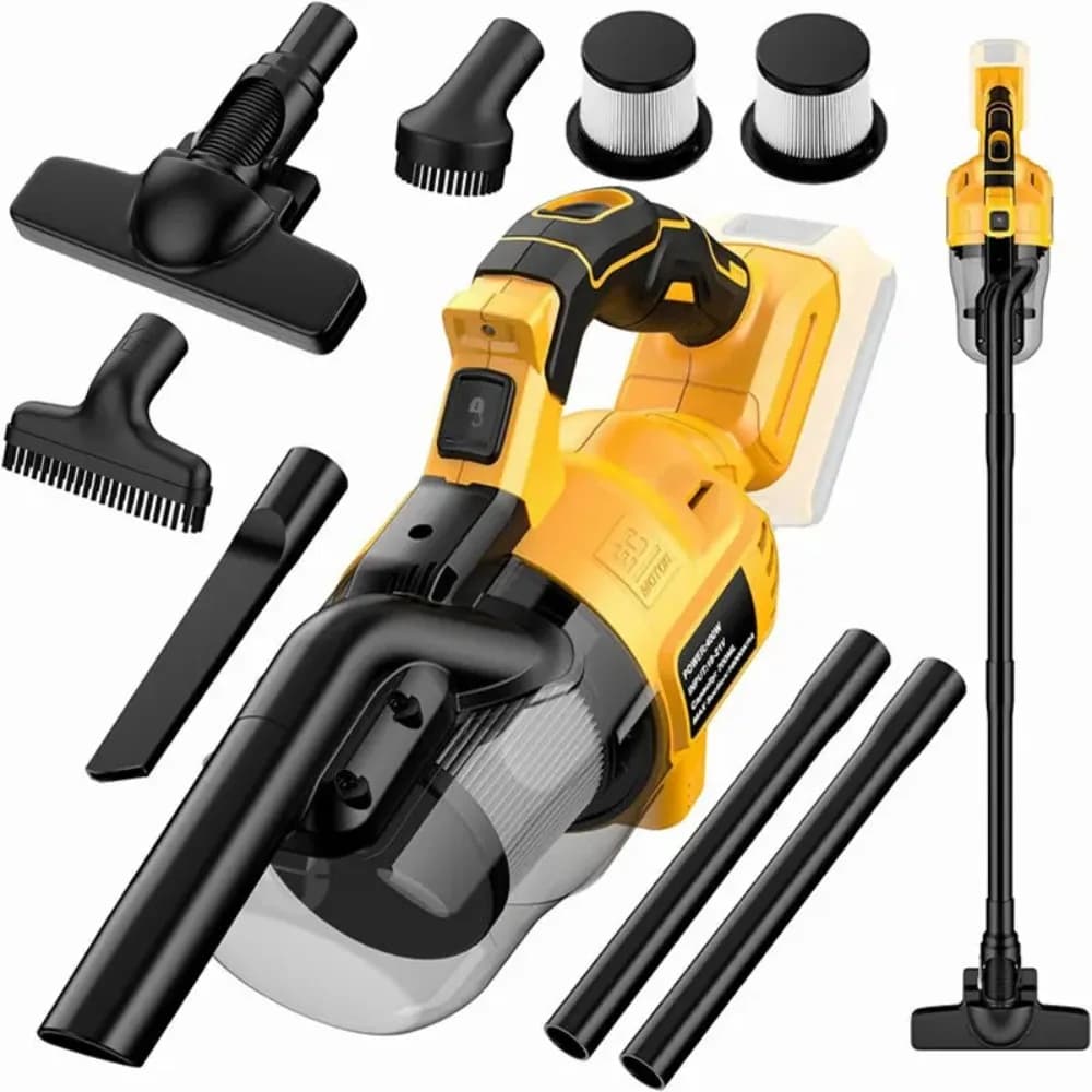 Nuovo Aspirapolvere Portatile con 2 Filtri Elettrici Wireless per Casa, Auto e Peli di Animali Domestici, Compatibile con Batteria Dewalt 20v, Durevole