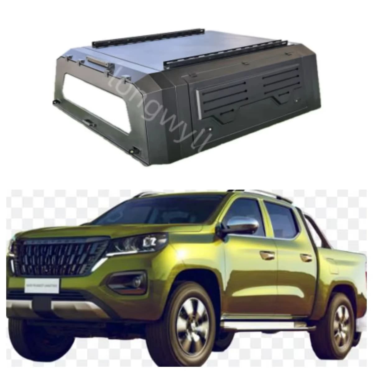 Lucchetto a chiave con cappuccio intelligente per tettoia superiore rigida in lega di alluminio rigida sportiva personalizzata per pickup Landtrek Land Cruiser impermeabile
