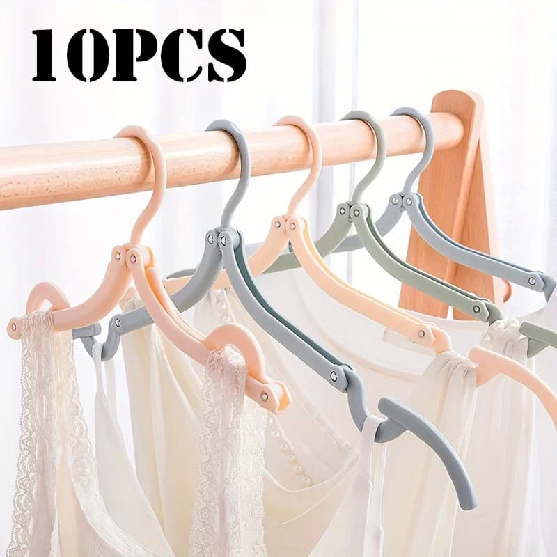 5/50pcs Foldable portable travel clothes Multifunctional clothes hangers for business travel storage organization at home Amagi