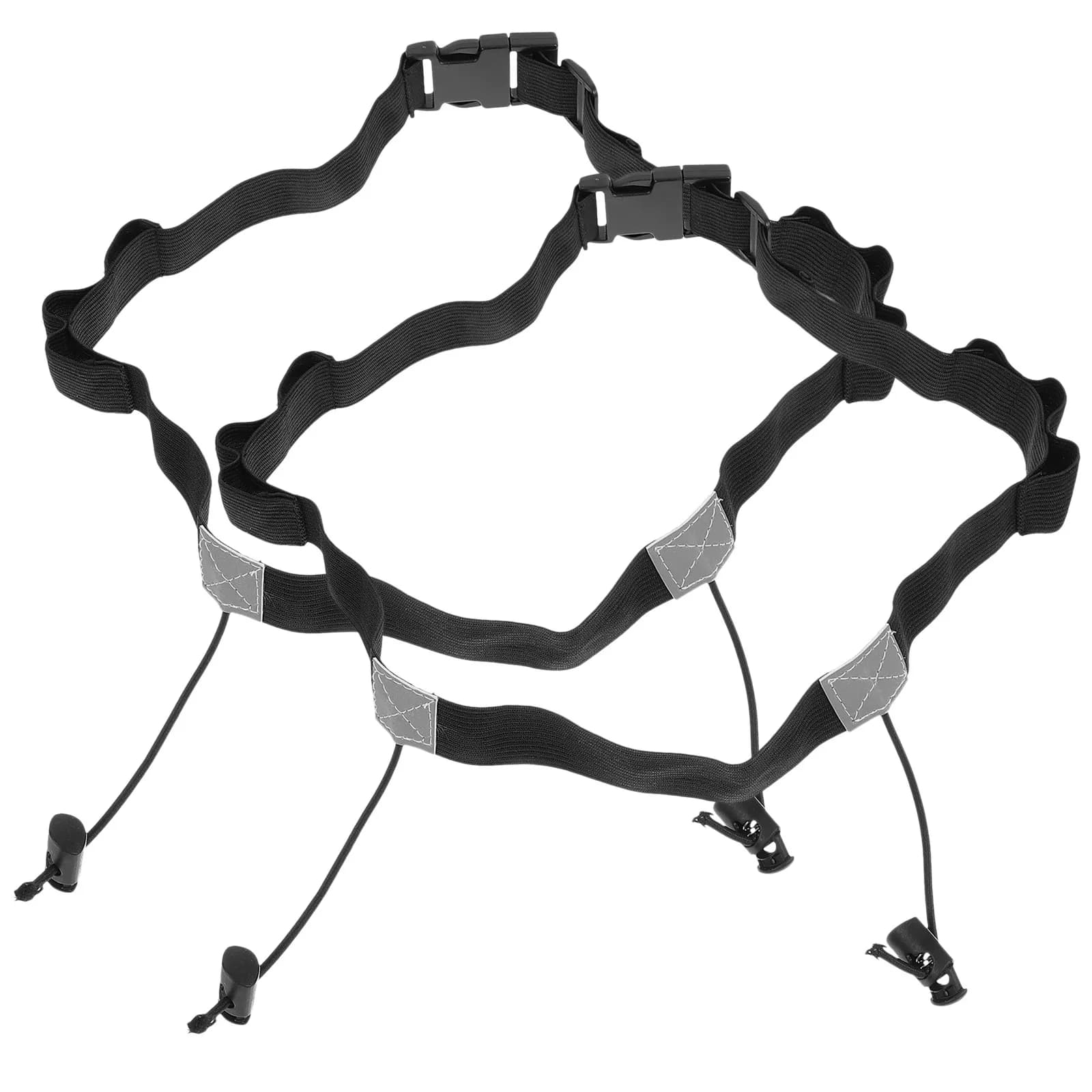 Cintura porta numero da gara ultra elastica e regolabile da 2 pezzi per maratona - Cintura di sicurezza riflettente, leggera e confortevole