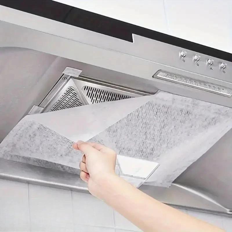 12 pcs Cappa Used And Drop Filter Paper Oil Non woven Hood Extractor Blower Filter Cooking Hood Anti Cotton Oil