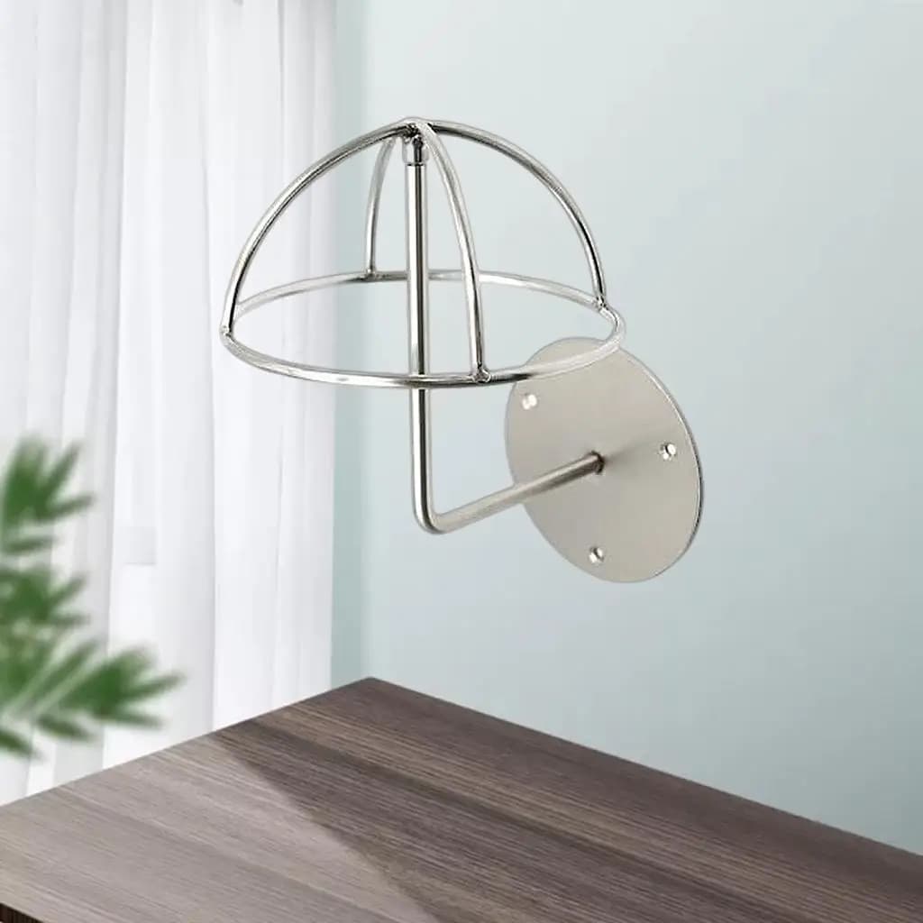 Wall Mounted Stainless Steel Wig Stand Display Rack for Cowboy Hat