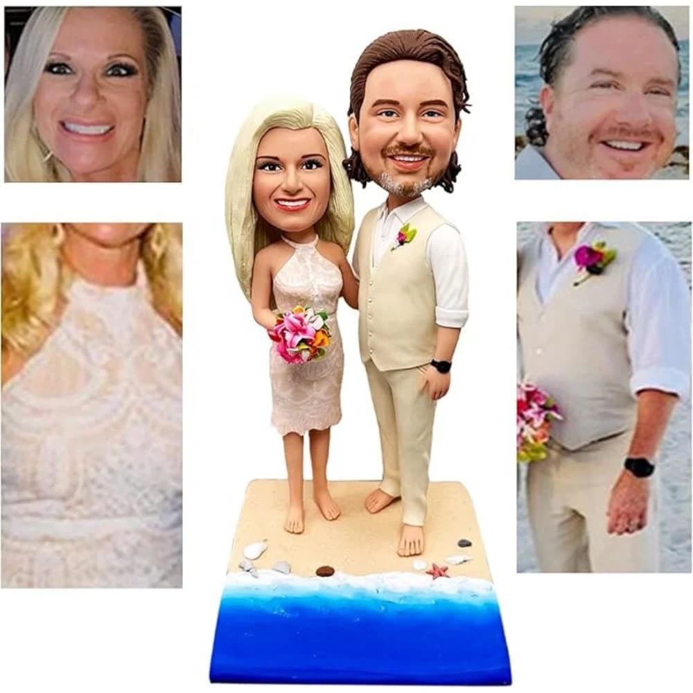 Figurina Bobble-Heads personalizzata Bambola personalizzata, una coppia che tiene le mani Bobble Head personalizzata, Figure Bobble Head fatte a mano Personaliz