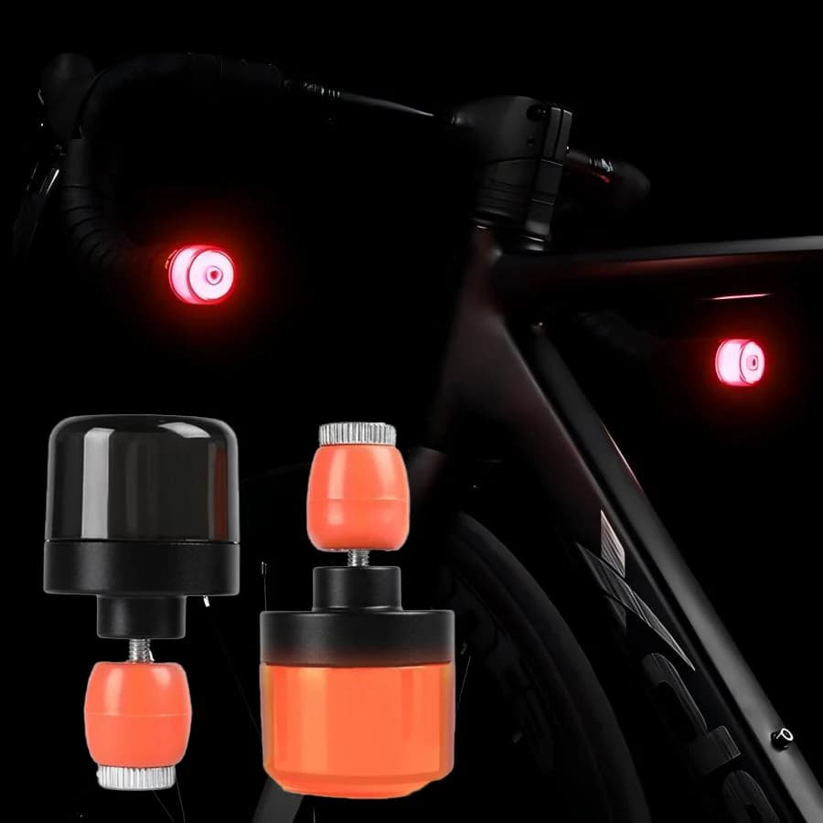 Luce per Manubrio Bicicletta Ricaricabile USB Impermeabile Mini Lampada di Avvertimento per Bici da Strada e Mountain Bike Uso Notturno e Quotidiano