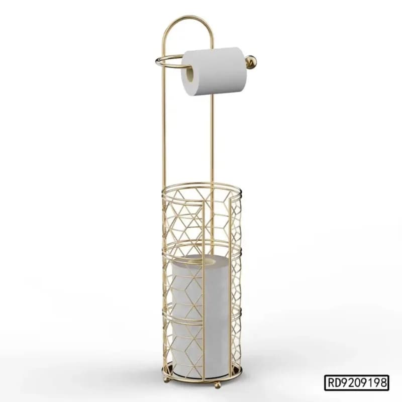 Portarotolo per carta igienica verticale in ottone dal design moderno per bagno/sala in polvere