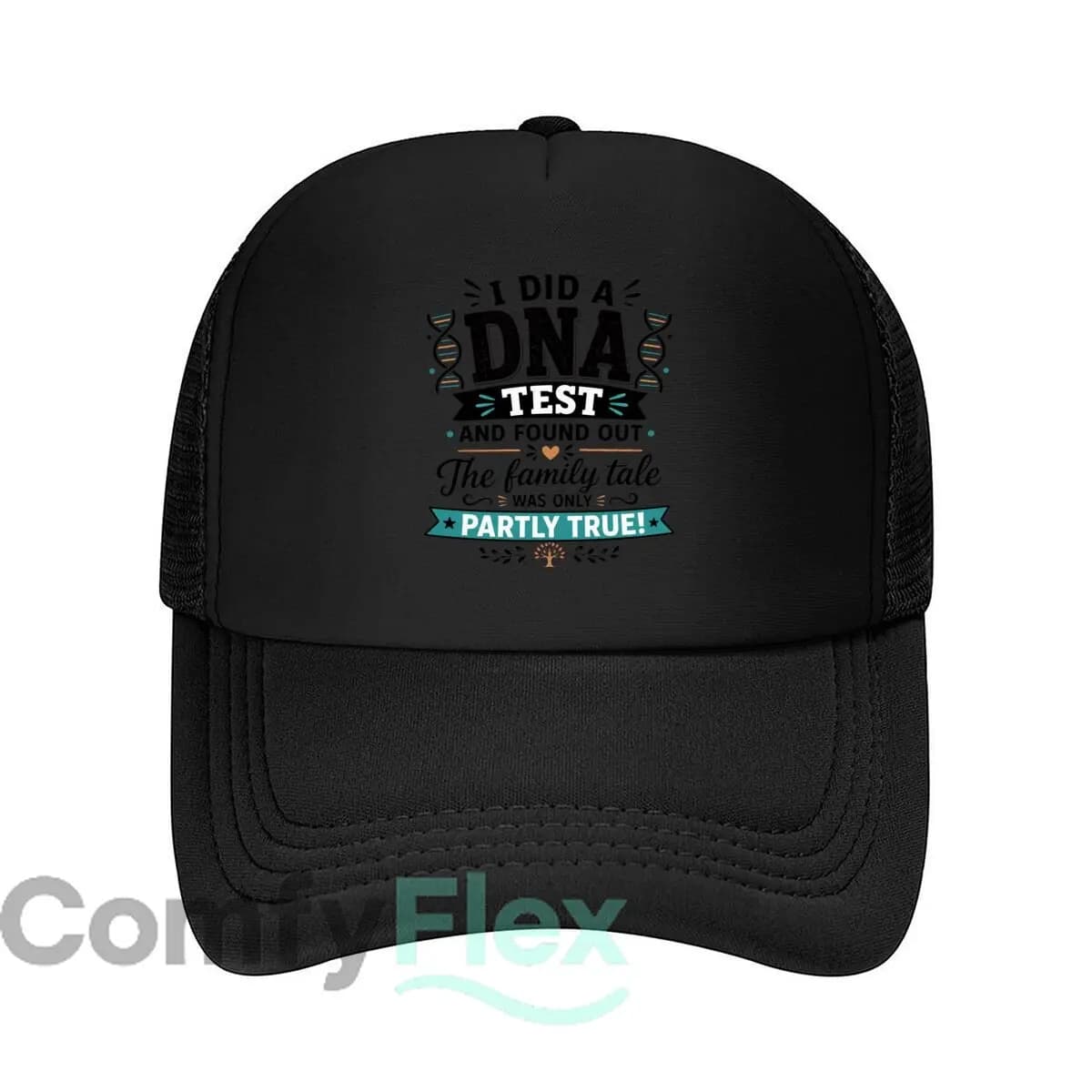 DNA Test Family Mystery Quote Mesh Baseball Cap For Womens Unisex Female Beach Dad Hat Hip Hop