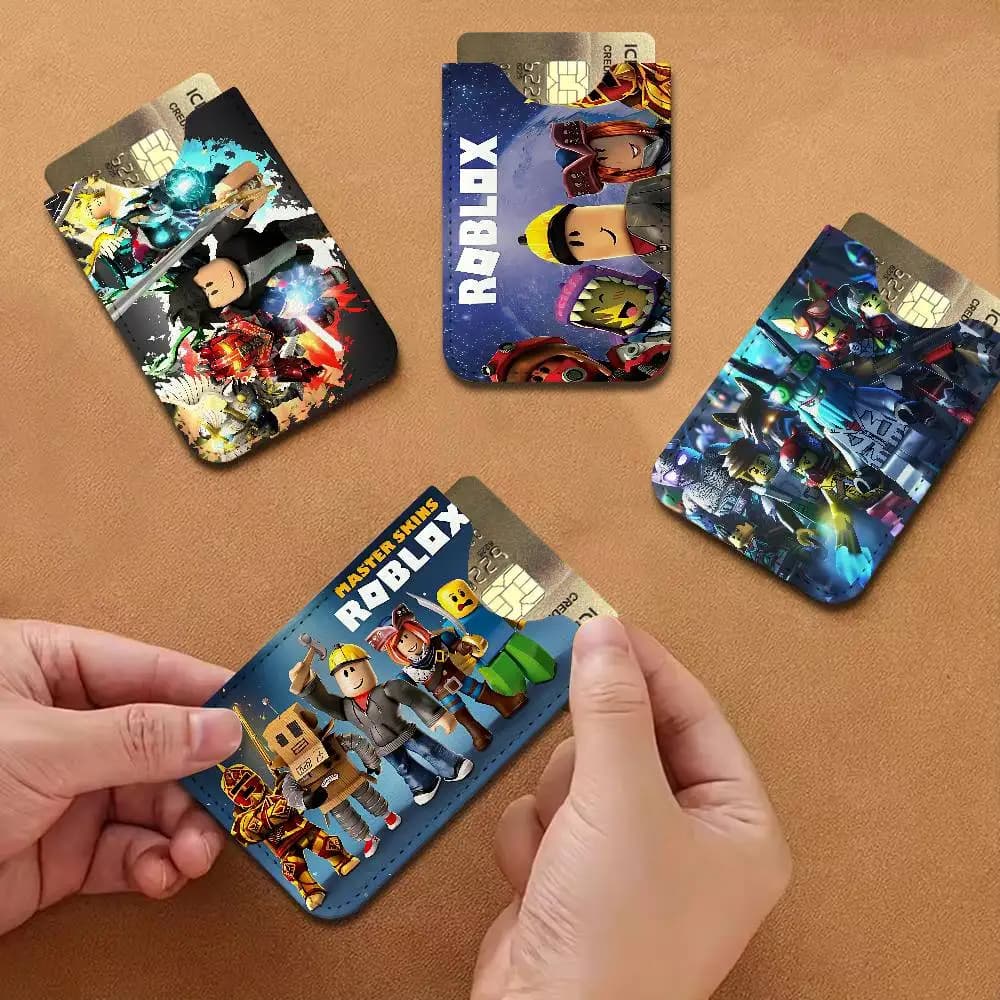 Hot Game-R-Robloxs PU Leather Card Holder Ultra Slim Pocket Size ID Credit Card Storage Case Lightweight Organizer Office