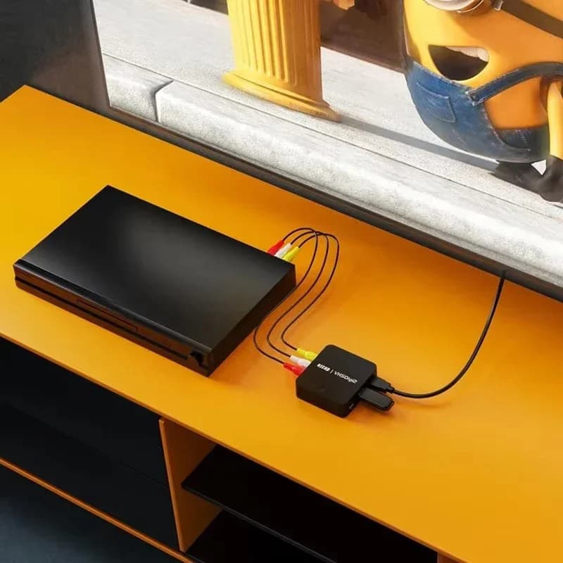 Scheda di acquisizione video CVBS AV per registrare segnali video compositi su chiavetta USB da cassette VHS, VCR, lettore DVD con uscita HDMI Loop