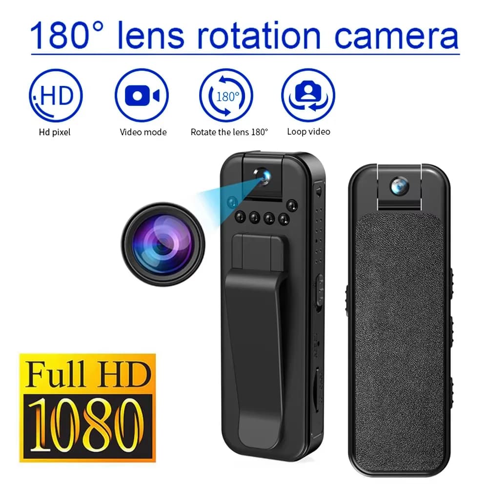 Mini HD camera 1080p infrared night vision Photo Video Audio Loop recording External micro portable surveillance camera