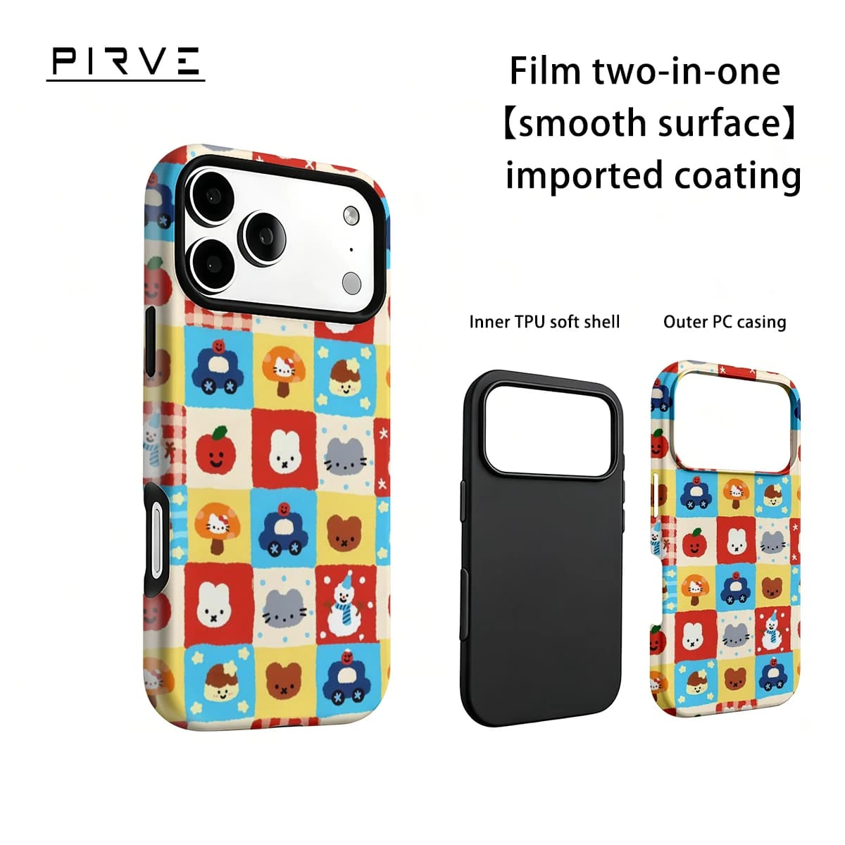 Cartoon Patchwork For IPhone18 17 Must-Haves Phone Case For IPhone 17 15 14 13 16 Pro Max Plus Double-Layer Tough Case