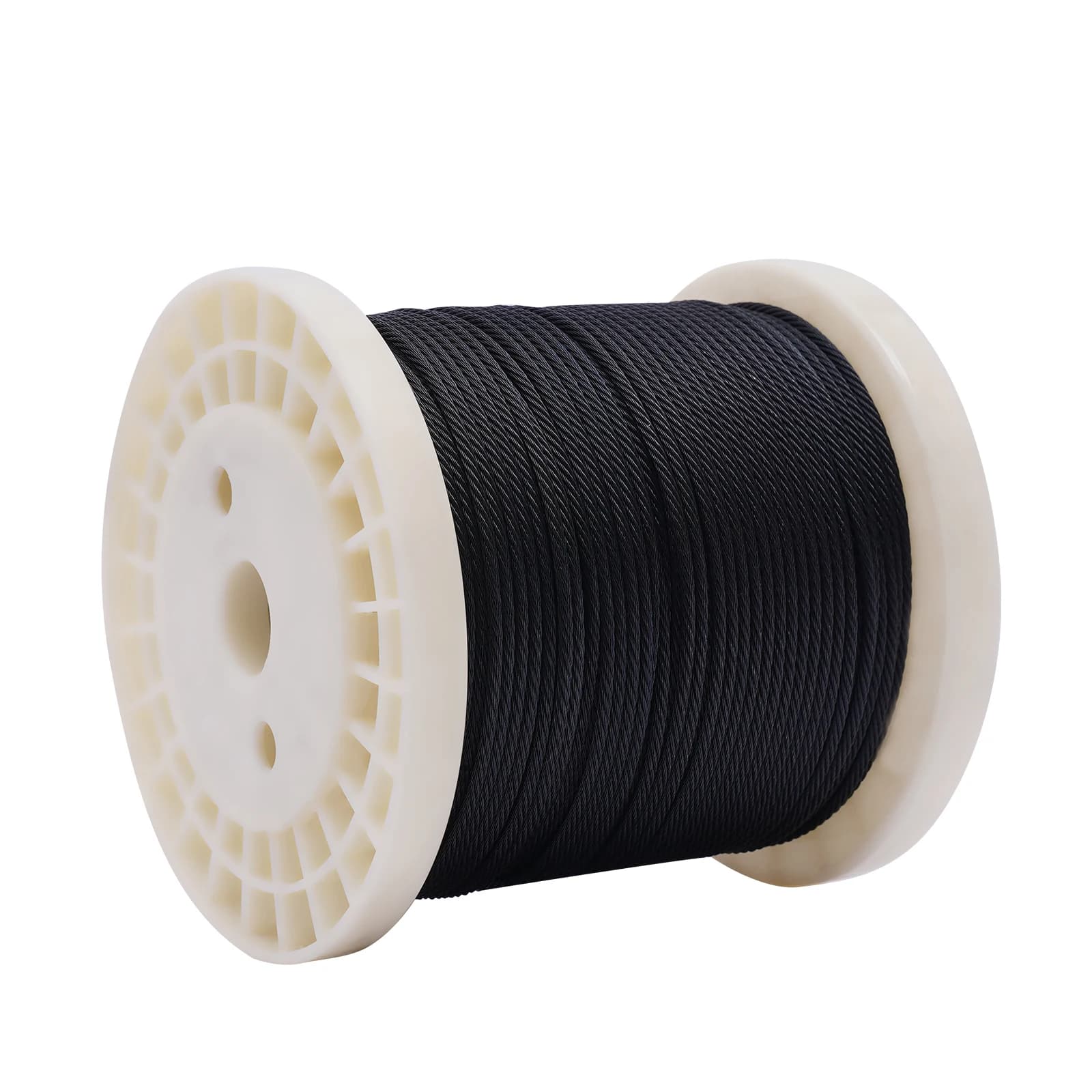 300ft 1/8" Fune metallica nera in acciaio inossidabile 316 di grado marino per interni per ringhiere per cavi per interni Scherma per scale per aerei