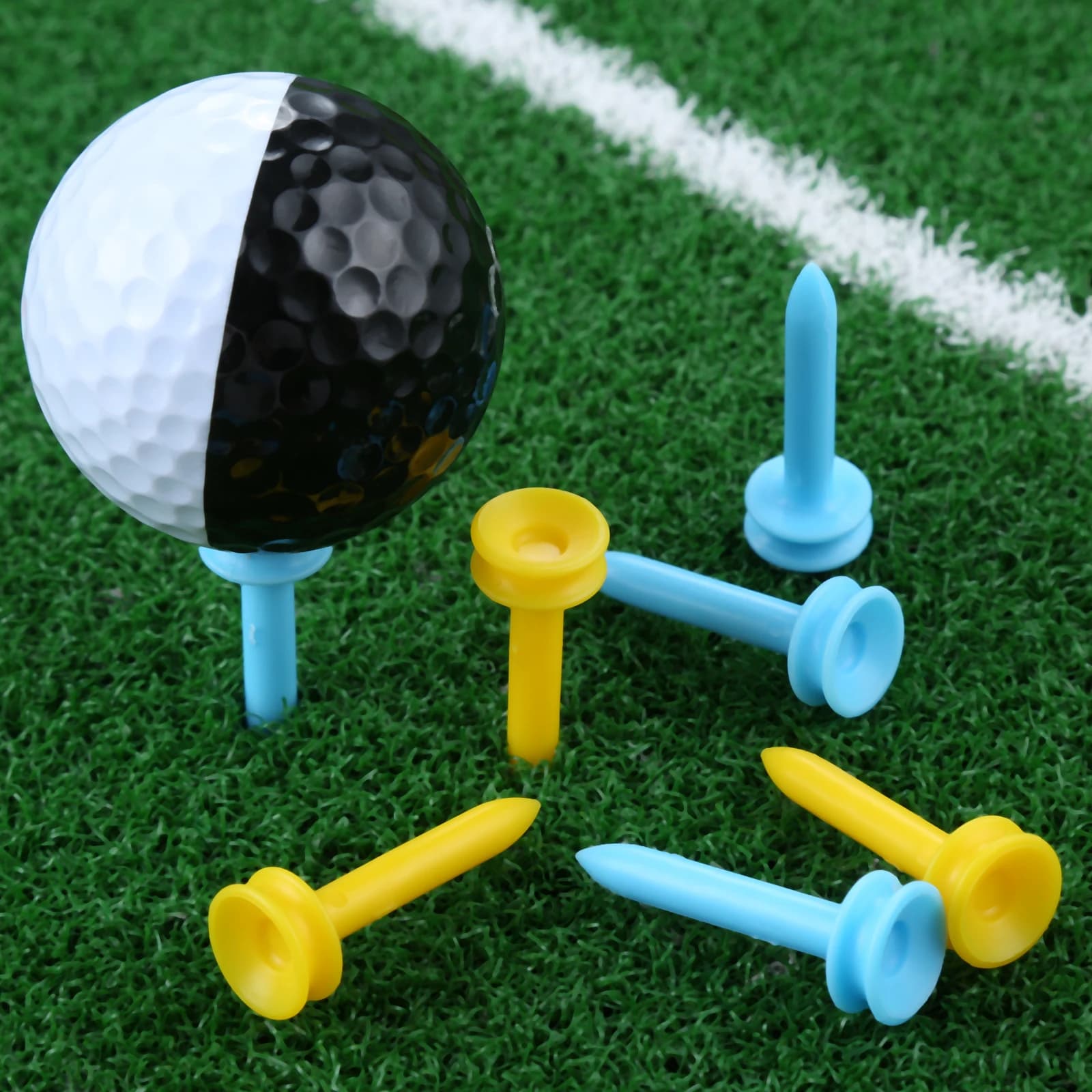 50Pcs professionale multi-funzione Golf Training Tee 35mm durevole plastica Golf Tees all'aperto Golf Ball posizione Marker accessori