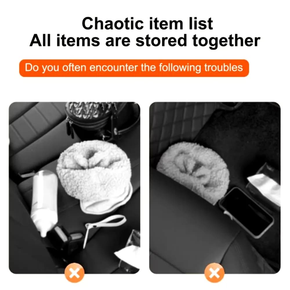 Split Design Car Seat Storage Box Phone Holder Car Seat Box Waterproof Vehicle Handkerchief Box