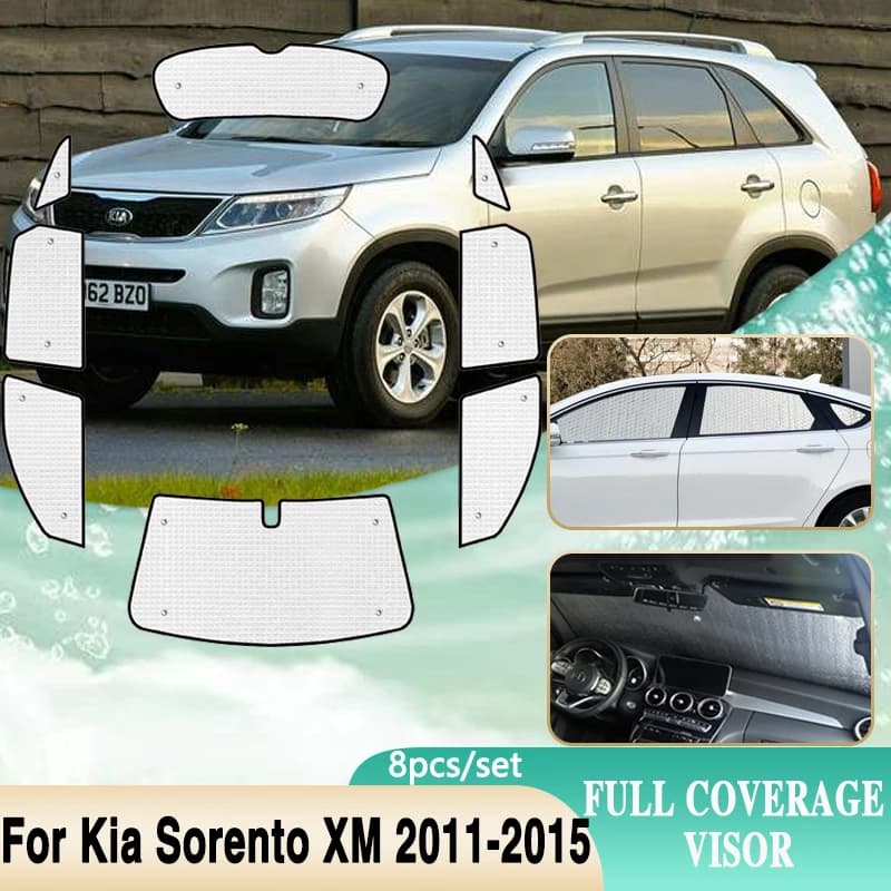 Per Kia Sorento XM Accessori 2011 ~ 2015 Parabrezza Auto Parasole Finestre Protezione Solare UV Parasole Coche Visiera 2012 2013 2014