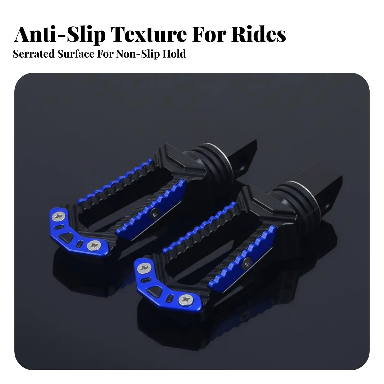 2 Pieces CNC Aluminum Footpeg Anti-Slip Surface Motorcycle Footpeg Rear Footrest Stylish Design Motorcycle Foot Pedal