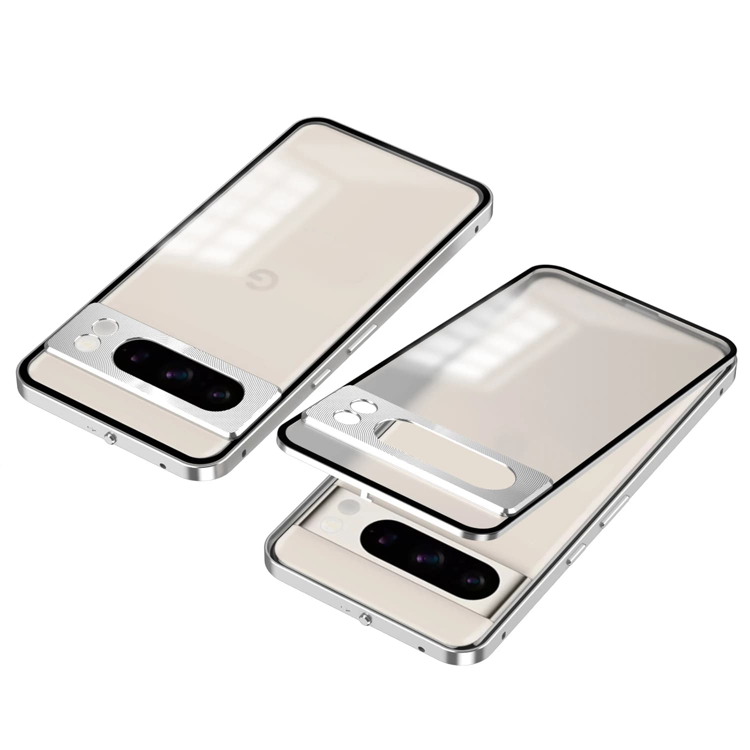 Magnete del telaio del paraurti in lega di alluminio coperchio posteriore opaco in metallo chiuso per custodie per telefoni Google Pixel 7 Pro 7A 8 Pro 8A Pixel 9 Pro XL