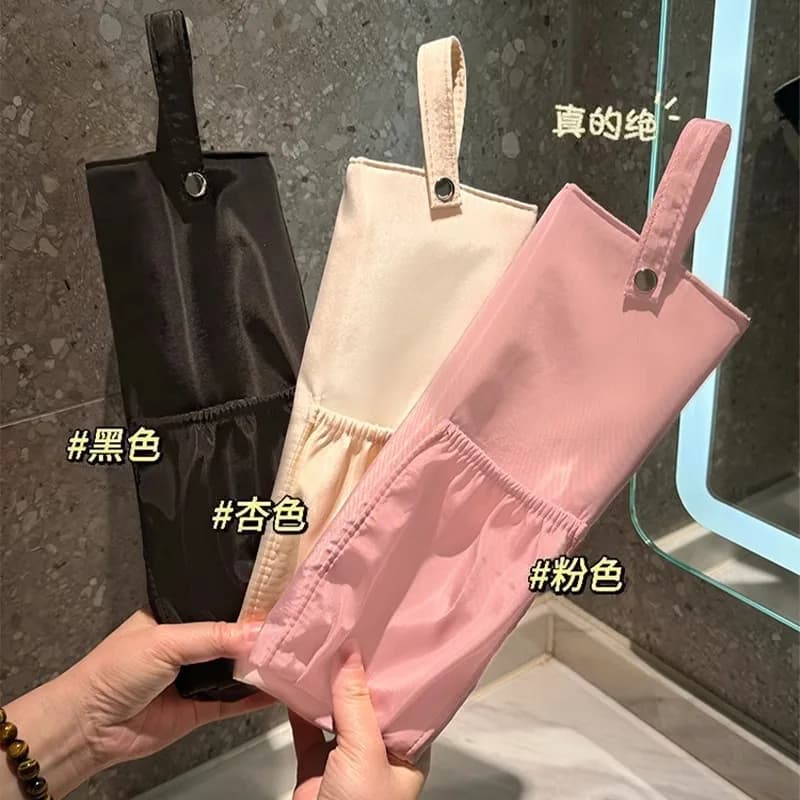 High temperature resistant curling iron storage bag waterproof storage bag compact hanging portable travel curling iron