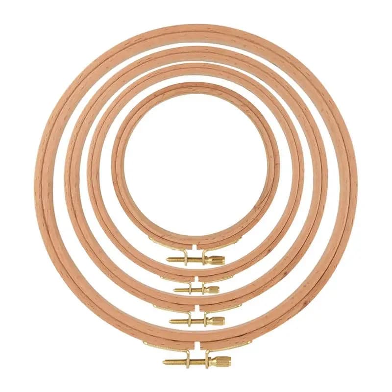 Cerchio da ricamo Anello per telaio da ricamo Set di 4 cerchi da cucito regolabili in legno per artigianato artistico e decorazione murale