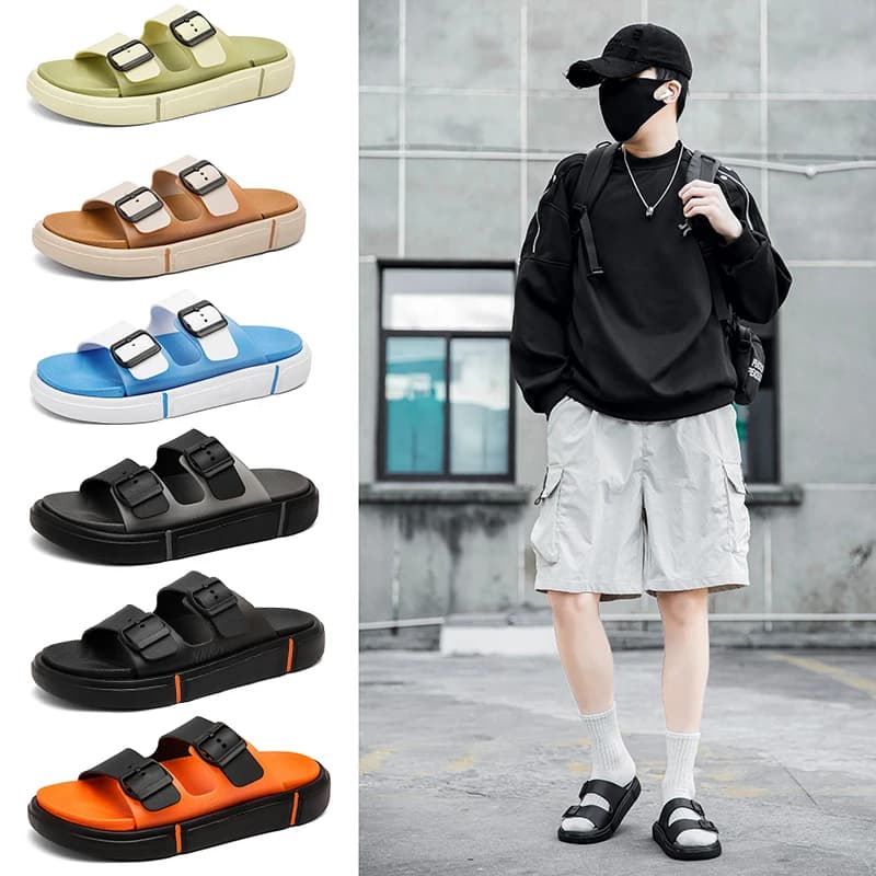 Men's Slippers Summer Outerwear Sliding Light Sandals Large Beach Sandals For Men's Outdoor Sports