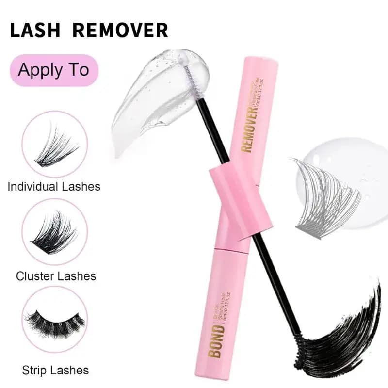 1PCS Waterproof 2 In 1 Bond And Seal/ Remover Fast Drying Glue And Sealer Dual-Ended Eyelash Glue Strong Hold Cluster Lash Glue