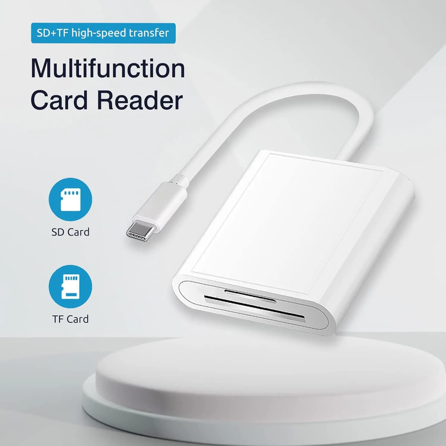 Lettore di schede OTG 2 in 1 Type-C USB Flash Drive SD TF per iPad Tablet, da Type-C a Smart Memory Card per iPhone 17 Plus