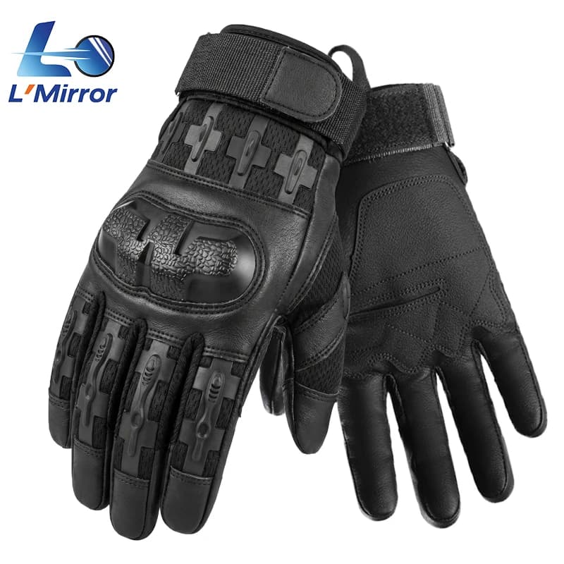 L●Mirror Tactical Full Finger Gloves Sensitive Touchscreen Wear-Resistant Outdoor Protection For Men Women Shooting Climbing