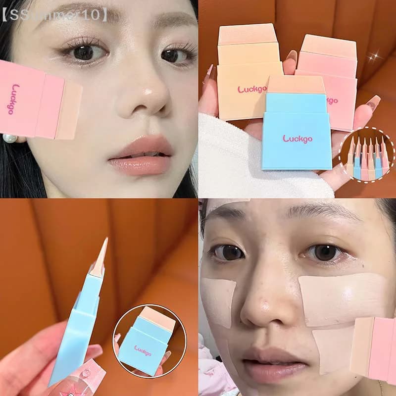 【SSummer10】Pennello per fondotinta portatile in silicone a testa piatta - Applicazione uniforme della polvere senza strisciature, strumento di bellezza per il trucco del viso, facile da pulire