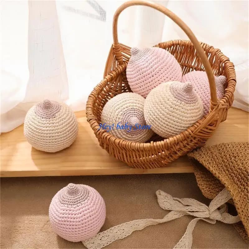 Q1fe Baby Teether Music Rattles for Kids Fatto a mano Crechet Rattle Toy Mother Motching