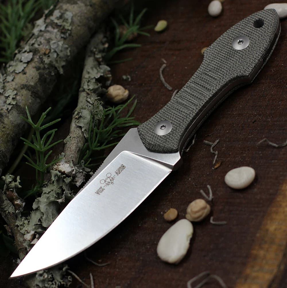 GiantMouse GMF3 Fixed blade knife Satin drop point knife with leather sheath Portable outdoor camping hunting knives