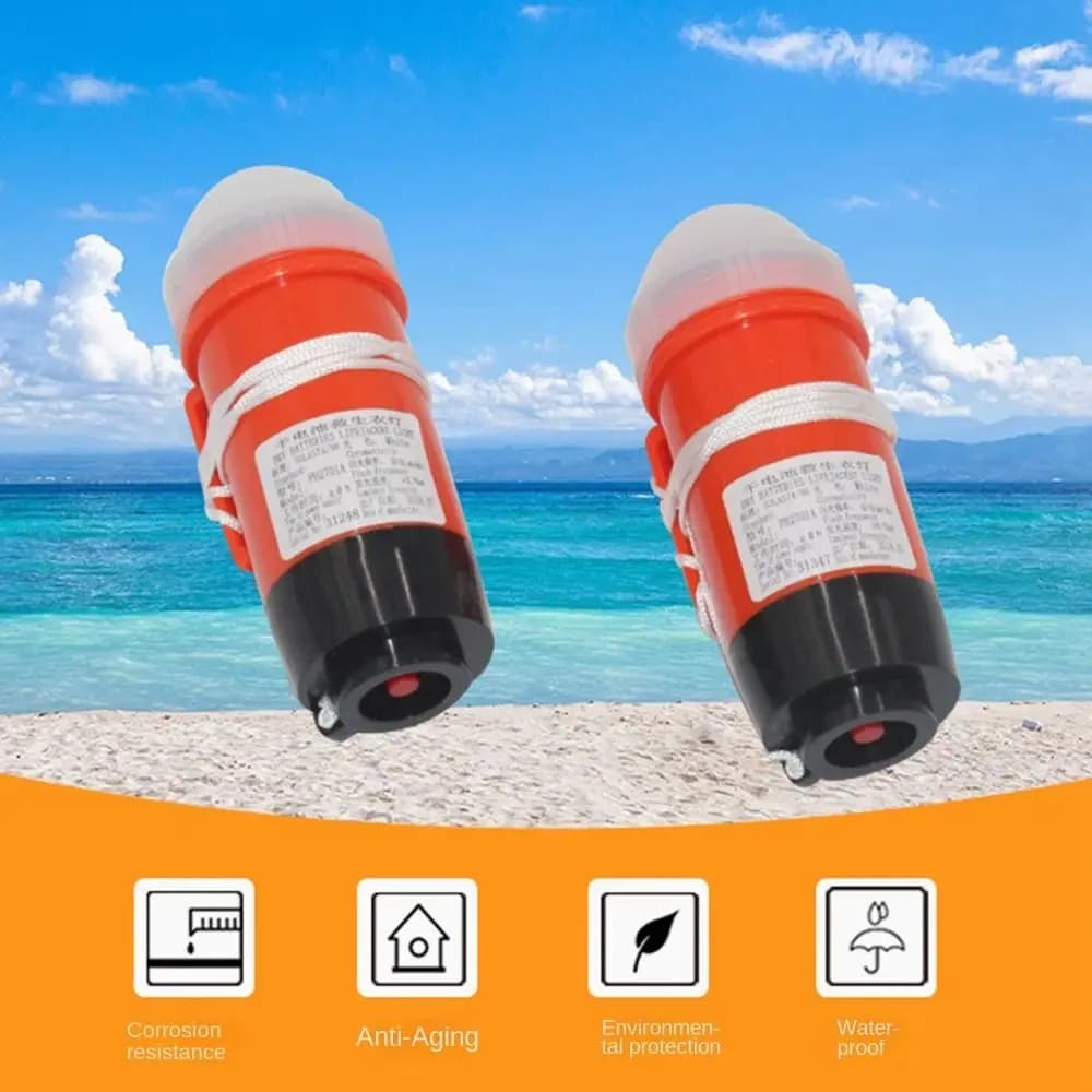 Life-saving Life Vest Light Overboard Survival Gear Water Activated Life Jacket Light Emergency Long Range Rescue