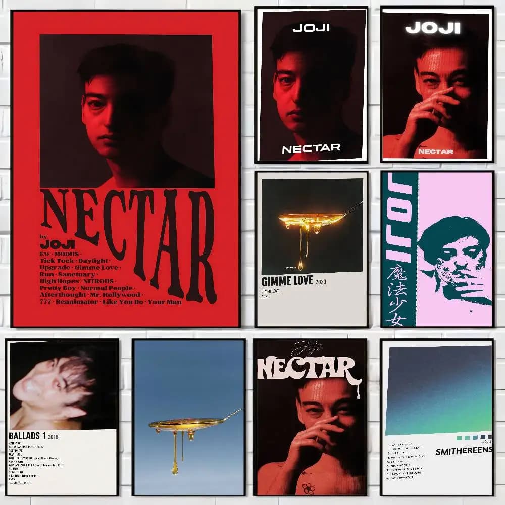 Copertina dell'album musicale Pop Rap Joji Anime Poster Adesivo di carta impermeabile appiccicoso Coffee House Bar Kawaii Room Decor