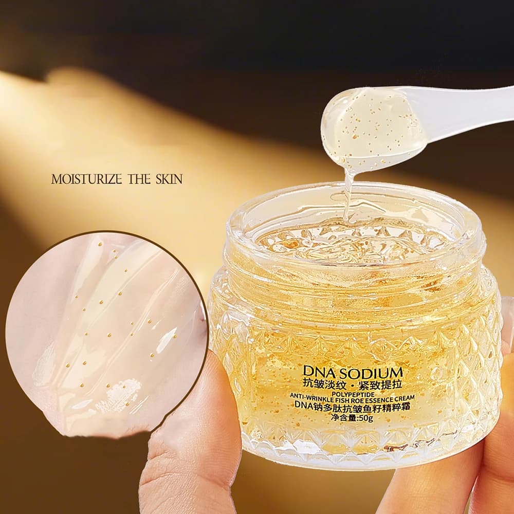 Crema rivitalizzante rassodante al collagene caviale idratante idratante riparazione pelle giallo scuro cura della pelle grezza crema per il viso coreana