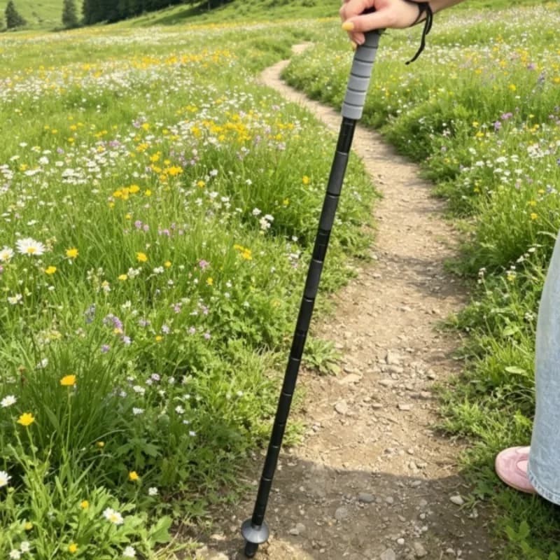 Metallic Walking Sticks Trekking Pole Hiking Staff Defense Goods Butts Tool Hiking Supplie Climbing Material Camping Accessories
