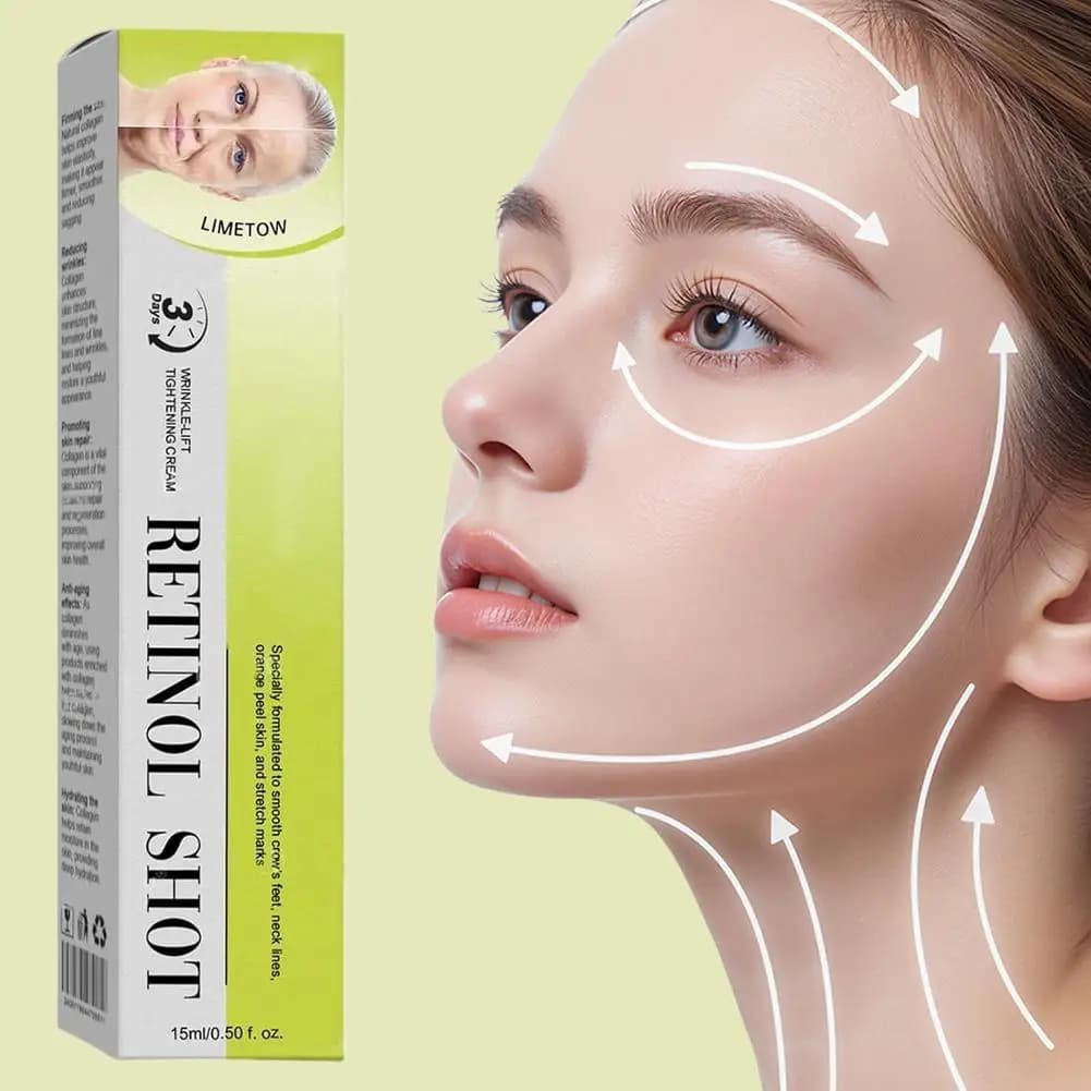 15ml 1/3PCS Siero Viso e Contorno Occhi al Retinolo e Vitamin C, Hydratante, Rassodante, Illuminante, Anti-Occhiaie